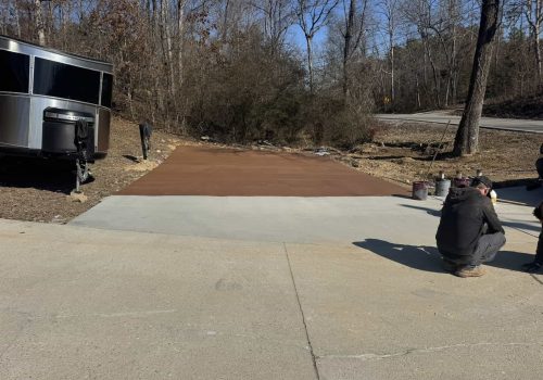 Driveway Replacement and Colored Concrete - Absolute Concrete & Masonry ACM Construction